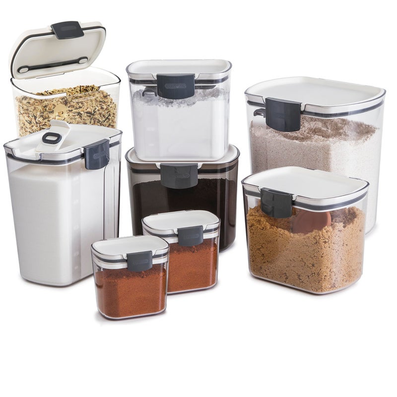 Progressive ProKeeper Baker's Airtight Kitchen Storage Canister Container Set for Flour, Sugar & More, Keeps Ingredients Fresh, with Accessories (Multicolor, 8- Piece) - Image 2